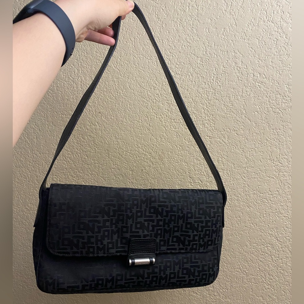 Longchamp fabric print vintage shoulder bag good condition